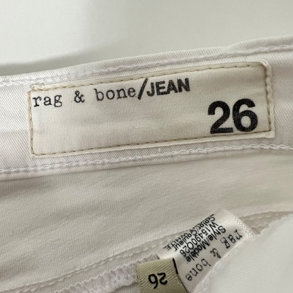 Rag & Bone McArthur Womens Ankle Zip Crop Jeans Skinny Bright White size 26 - Picture 11 of 14